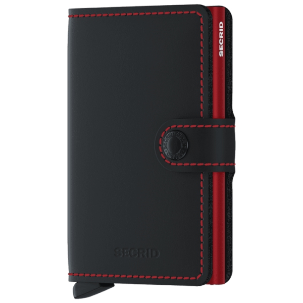 Secrid Miniwallet Matte Black & Red 2