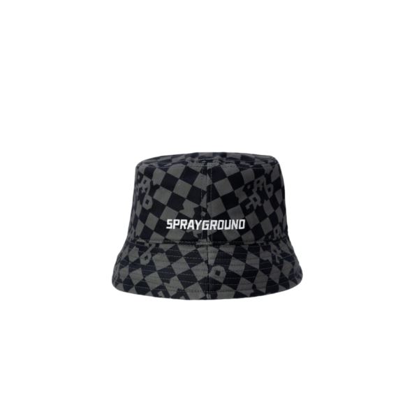 SPRAYGROUND GREY CHECK BUCKET CAP 2