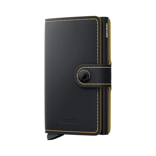 Secrid Miniwallet Matte Black & Ochre