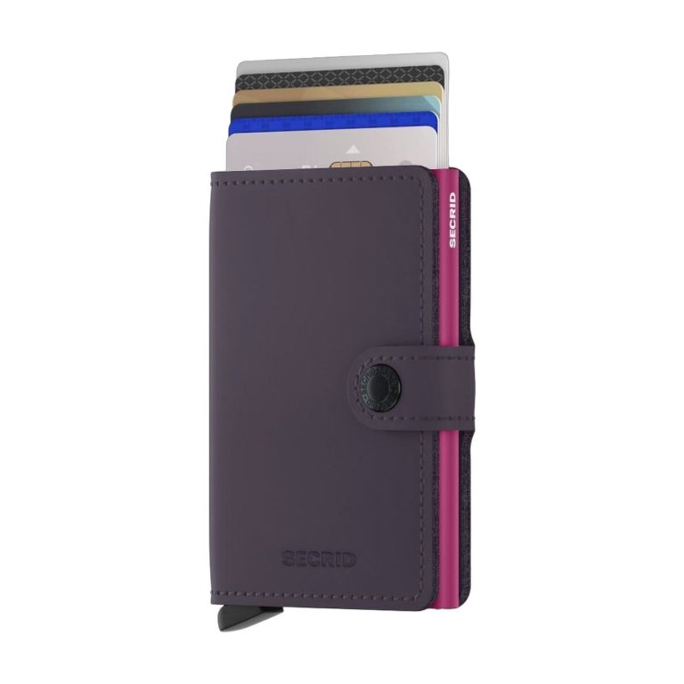 Secrid Miniwallet Matte Dark Purple-Fuchsia