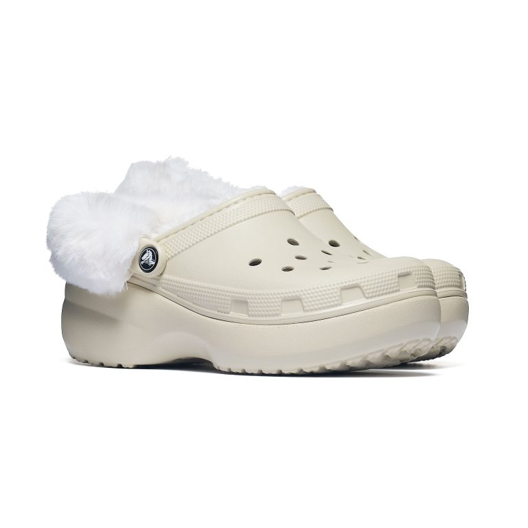 Crocs CLASSIC PLATFORM FUZZ LINED CLOG 212854-2Y2