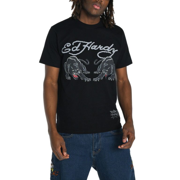 Ed Hardy MENS DOUBLE-PANTHER TSHIRT ED3004