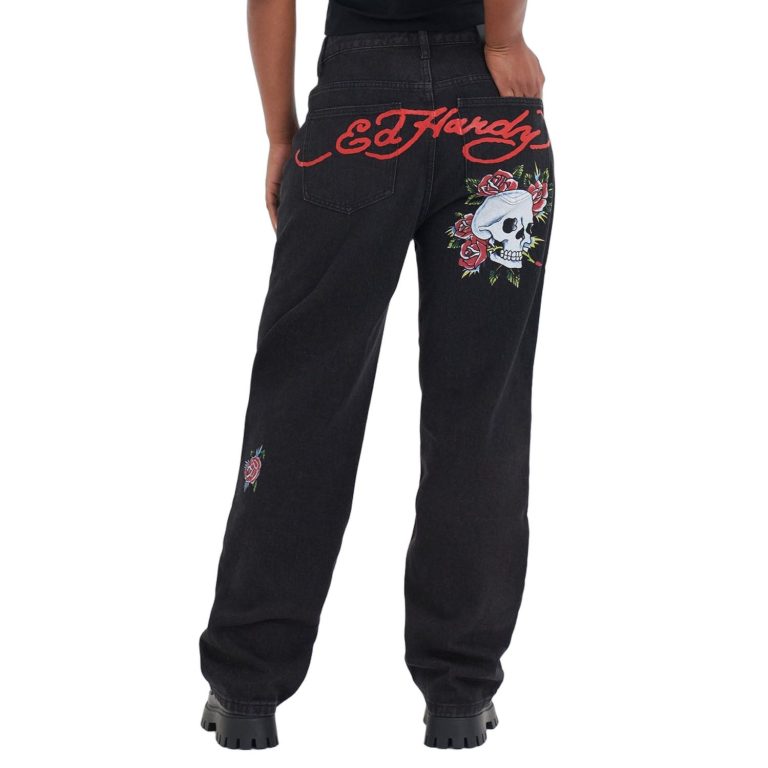 Ed Hardy BLOOMING DEATH RELAXED JEAN ED3509